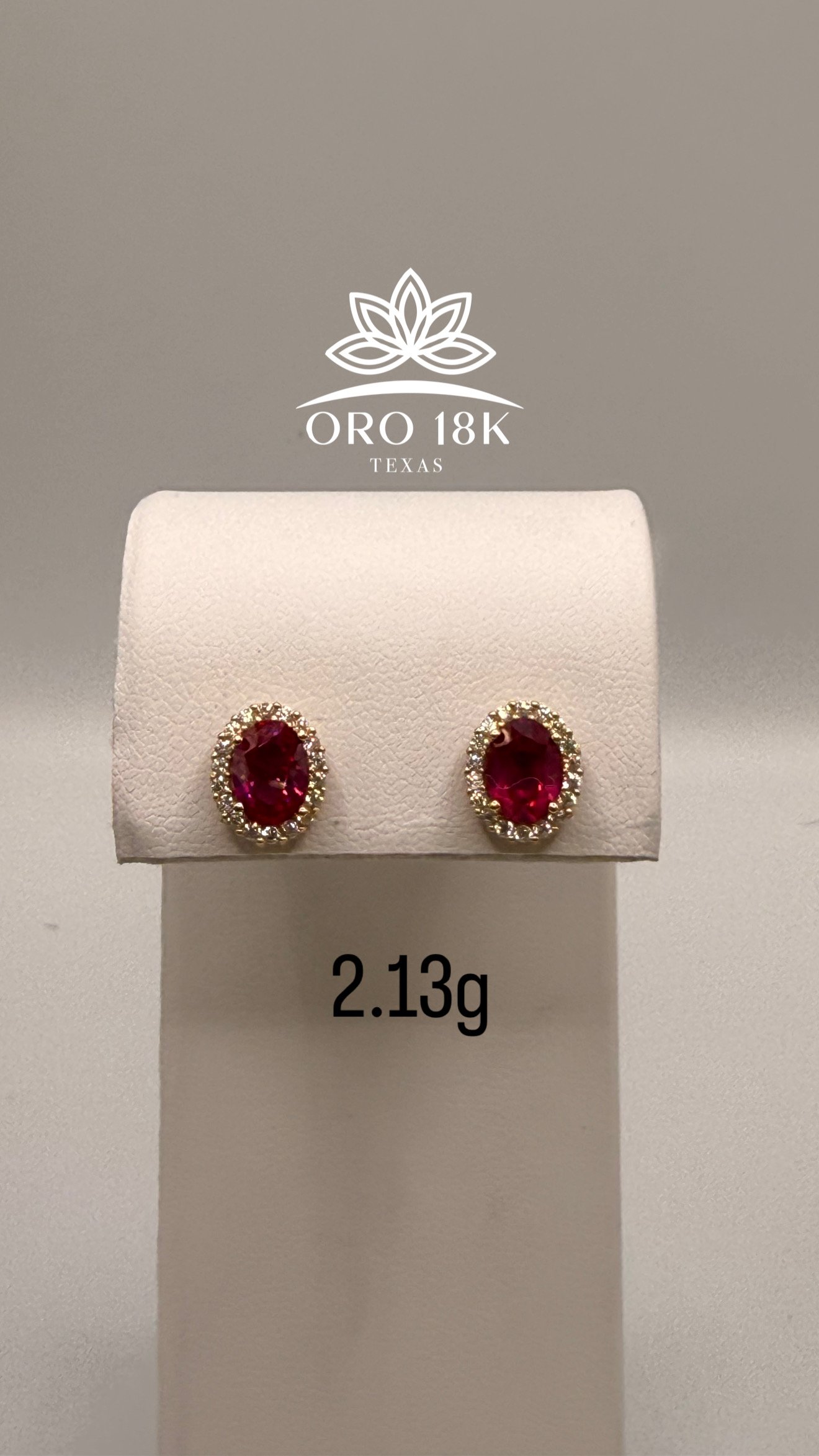 Zarcillos red oval